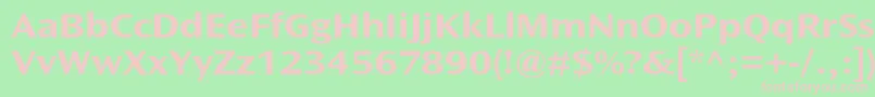 フォントOceansansstdBoldext – 緑の背景にピンクのフォント