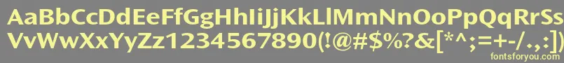 OceansansstdBoldext-fontti – keltaiset fontit harmaalla taustalla