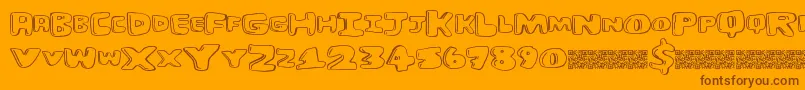 Burgerhut Font – Brown Fonts on Orange Background