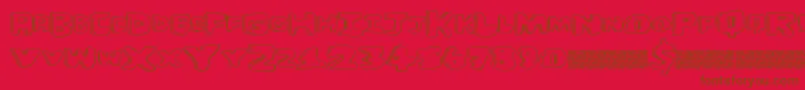 Burgerhut Font – Brown Fonts on Red Background
