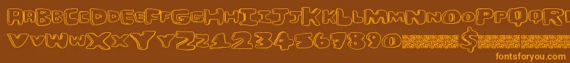 Burgerhut Font – Orange Fonts on Brown Background