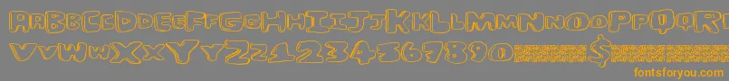 Burgerhut Font – Orange Fonts on Gray Background