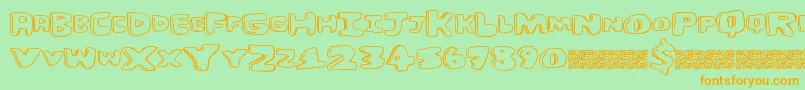 Подробнее о шрифте Burgerhut Шрифт Burgerhut – оранжевые шрифты на зелёном фоне