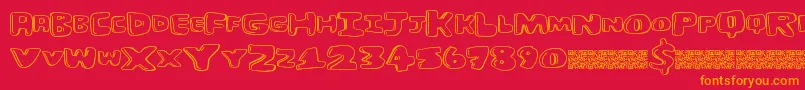 Burgerhut Font – Orange Fonts on Red Background