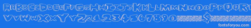 Burgerhut Font – Pink Fonts on Blue Background