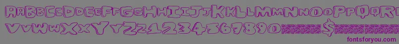 Weitere Informationen zur Burgerhut-Schriftart Burgerhut-Schriftart – Violette Schriften auf grauem Hintergrund