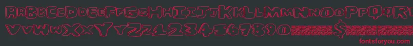 Burgerhut Font – Red Fonts on Black Background