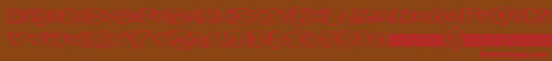 Burgerhut Font – Red Fonts on Brown Background