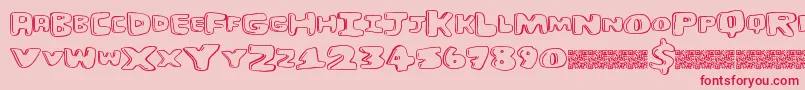 Burgerhut Font – Red Fonts on Pink Background