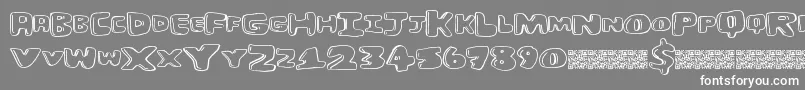 フォントBurgerhut – 灰色の背景に白い文字