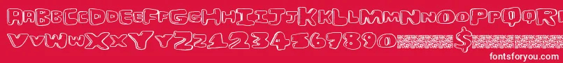 Burgerhut Font – White Fonts on Red Background