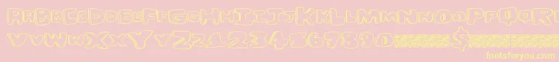 Burgerhut Font – Yellow Fonts on Pink Background
