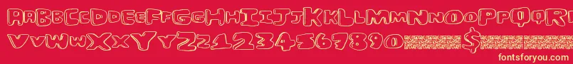 Burgerhut Font – Yellow Fonts on Red Background