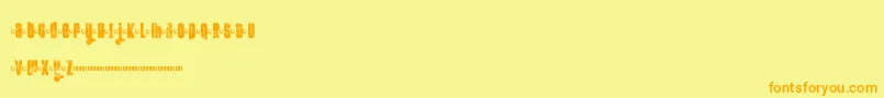 Ftkolari Font – Orange Fonts on Yellow Background