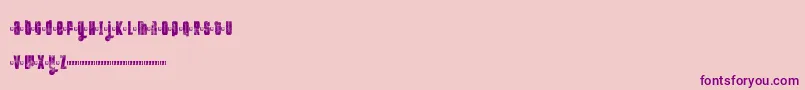 Ftkolari-Schriftart – Violette Schriften auf rosa Hintergrund