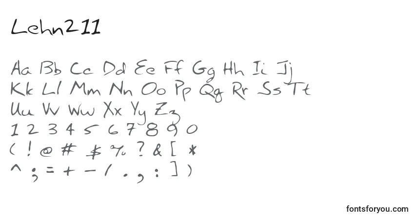 Шрифт Lehn211 – алфавит, цифры, специальные символы