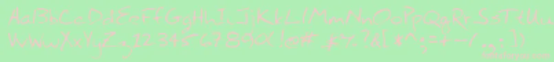 Lehn211 Font – Pink Fonts on Green Background