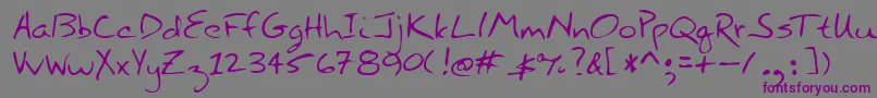 Lehn211 Font – Purple Fonts on Gray Background