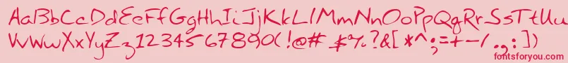 Шрифт Lehn211 – красные шрифты на розовом фоне