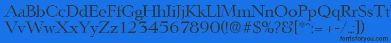 フォントLingwoodSerialRegularDb – 黒い文字の青い背景