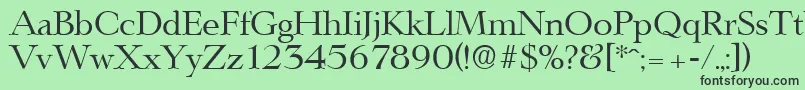Шрифт LingwoodSerialRegularDb – чёрные шрифты на зелёном фоне