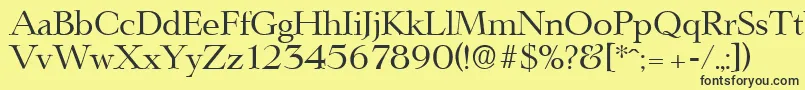 LingwoodSerialRegularDb Font – Black Fonts on Yellow Background