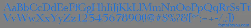 LingwoodSerialRegularDb Font – Blue Fonts on Gray Background