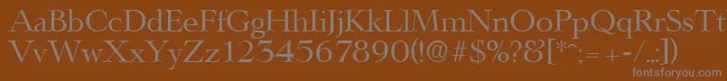 フォントLingwoodSerialRegularDb – 茶色の背景に灰色の文字