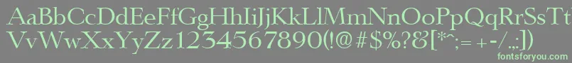 LingwoodSerialRegularDb Font – Green Fonts on Gray Background