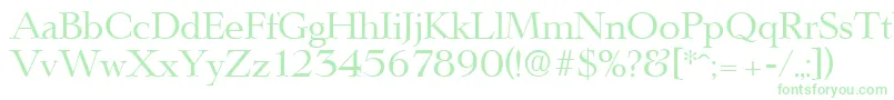 LingwoodSerialRegularDb-fontti – vihreät fontit valkoisella taustalla