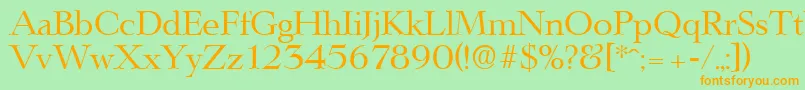 LingwoodSerialRegularDb Font – Orange Fonts on Green Background