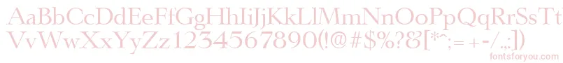 Fonte LingwoodSerialRegularDb – fontes rosa em um fundo branco