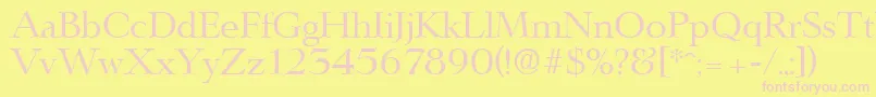 LingwoodSerialRegularDb Font – Pink Fonts on Yellow Background