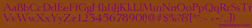 LingwoodSerialRegularDb Font – Purple Fonts on Brown Background