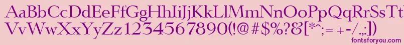 LingwoodSerialRegularDb-Schriftart – Violette Schriften auf rosa Hintergrund