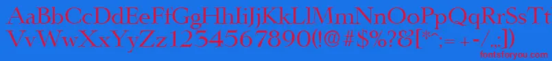 LingwoodSerialRegularDb Font – Red Fonts on Blue Background