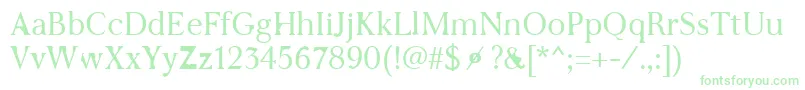 WcAddendumBtaLight Font – Green Fonts on White Background