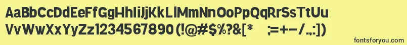 Knema Font – Black Fonts on Yellow Background