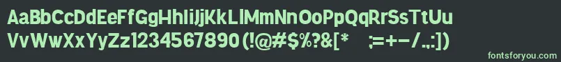 フォントKnema – 黒い背景に緑の文字