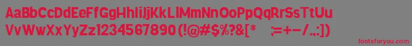 Knema Font – Red Fonts on Gray Background