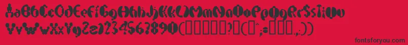 ElectrackPhat Font – Black Fonts on Red Background