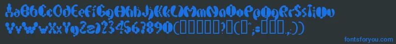 ElectrackPhat Font – Blue Fonts on Black Background