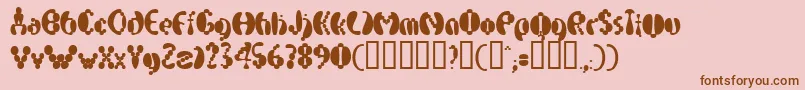ElectrackPhat Font – Brown Fonts on Pink Background