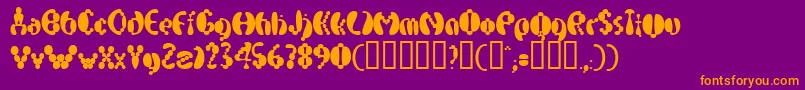 ElectrackPhat Font – Orange Fonts on Purple Background