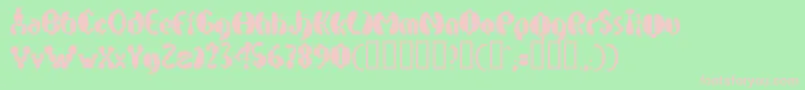ElectrackPhat Font – Pink Fonts on Green Background