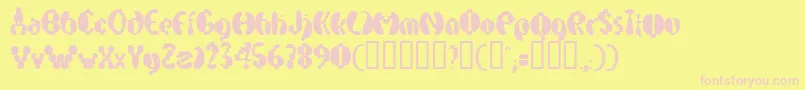 ElectrackPhat Font – Pink Fonts on Yellow Background