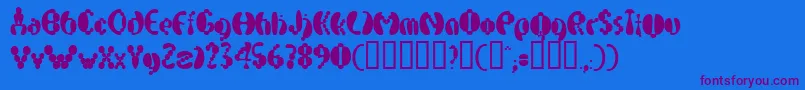 ElectrackPhat Font – Purple Fonts on Blue Background
