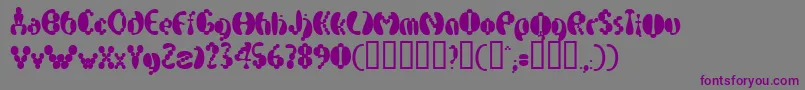 ElectrackPhat Font – Purple Fonts on Gray Background