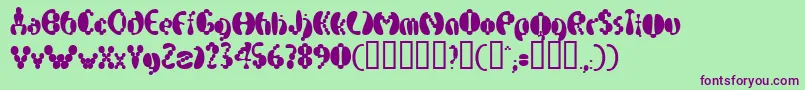 ElectrackPhat Font – Purple Fonts on Green Background