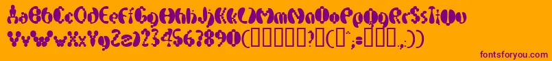 ElectrackPhat Font – Purple Fonts on Orange Background